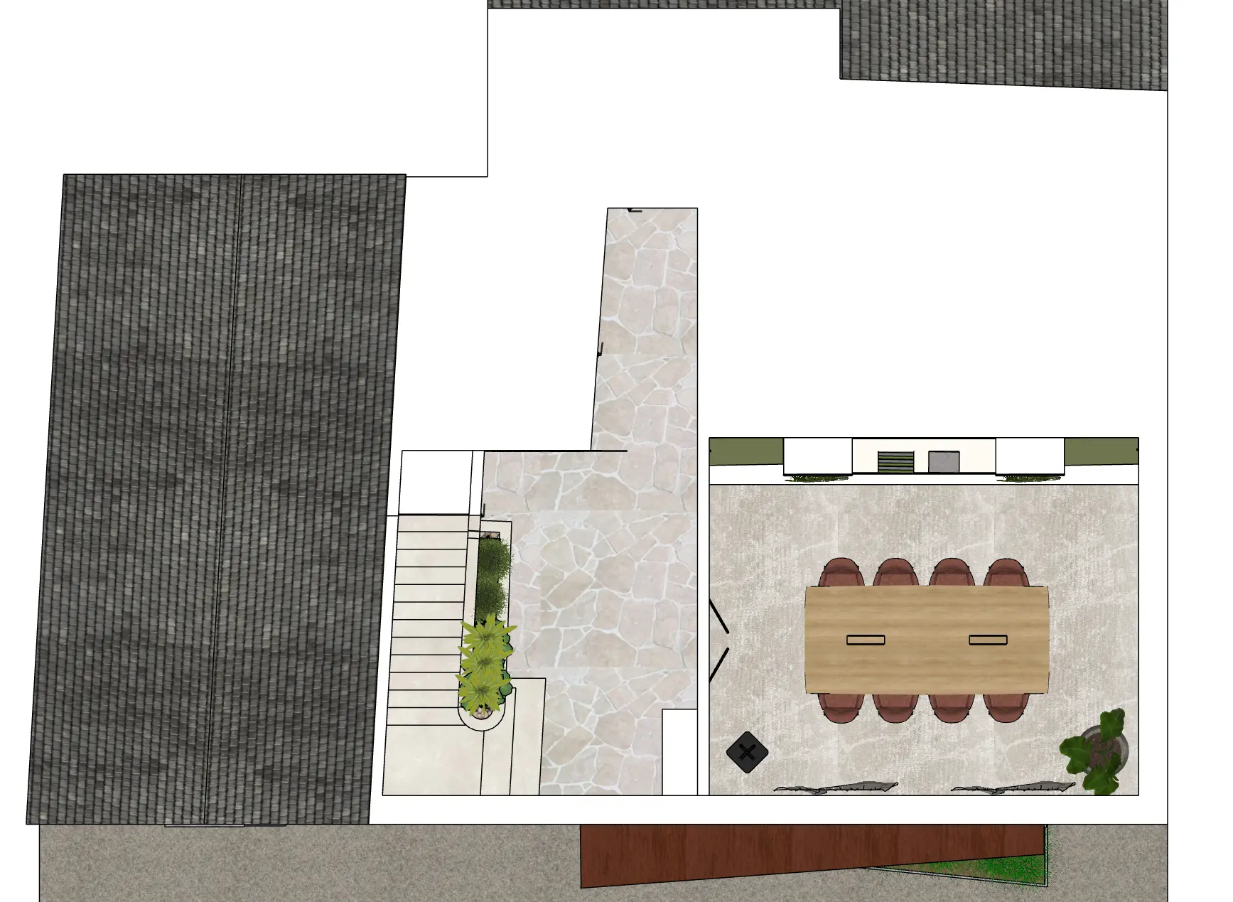 vue en plan rez