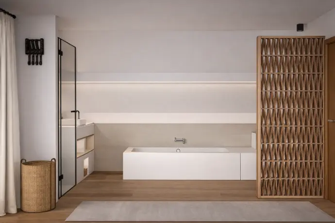 Salle de bain ouverte